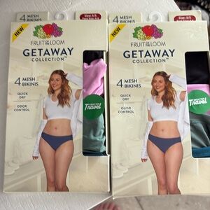 NWT FRUIT OF THE LOOM GETAWAY MESH BIKINIS